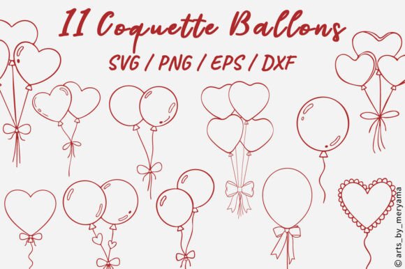 11 Coquette Bow Balloons SVG: A Designer's Guide to Romantic Aesthetics