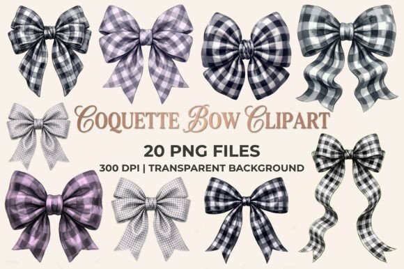 Coquette Bow Sublimation Clipart Bundle: Elevate Your Designs