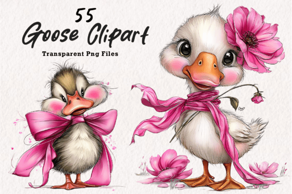 Coquette Goose Clipart PNG: Elevate Your Design Projects