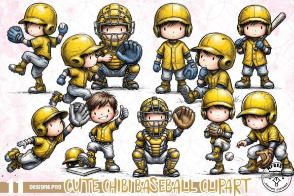 Cute Chibi Baseball PNG: A Versatile Design Asset