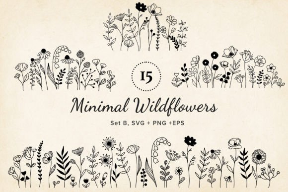 Elegant Botanical Graphics for Modern Design Projects