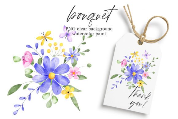 Elevate Your Design with Violet Watercolor Florals