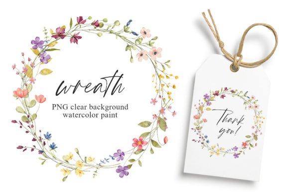 Elevate Your Designs with Watercolor Wild Flower Frames