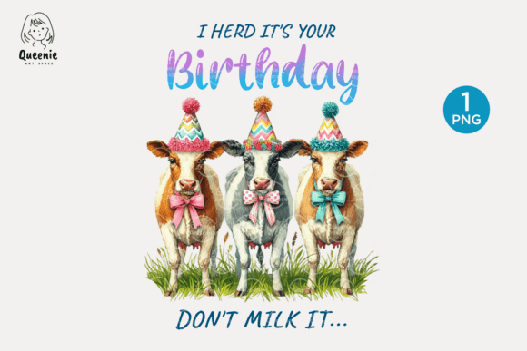 Hilarious Cow Clipart for Birthday & Farm Animal Designs