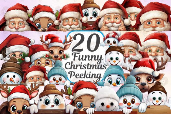 Playful Holiday Design: Using Peeking Clipart for Impact