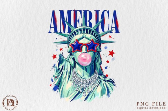Preppy Brushstroke Statue of Liberty PNG: A Design Asset for Modern Creators