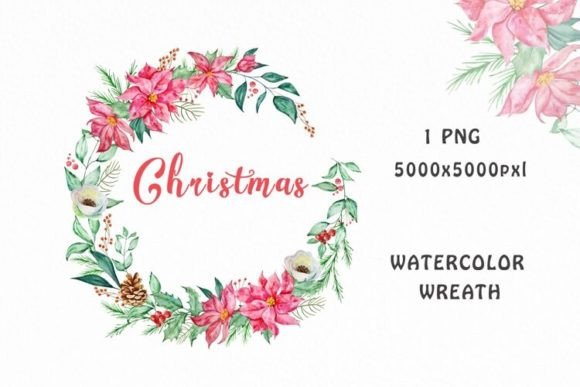 Watercolor Christmas Wreath PNG: Elevate Your Festive Designs