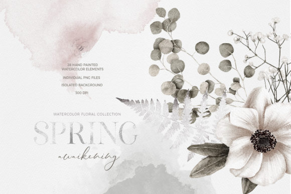 Watercolor Flowers Leaves Bouquet Roses: A Design Asset Guide