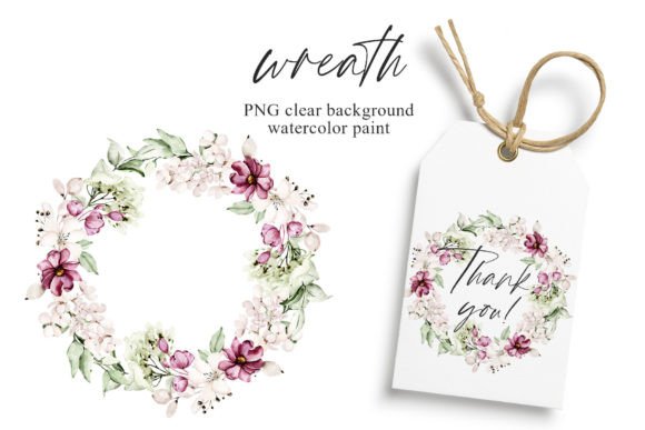 Wreath with Watercolor Leaves, Flowers: A Designer's Guide